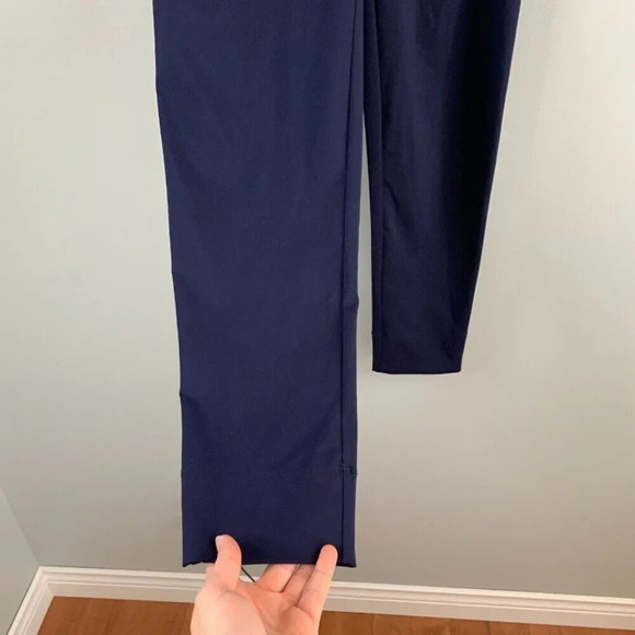 ADAY Women's Turn It Up Pants Navy Blue Dress Trouser High Rise Straight Leg XS - Picture 5 of 13